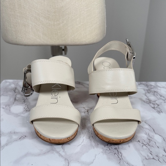 Calvin Klein Shoes - Calvin Klein Women's Cream Sandals